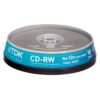 Диск CD-RW TDK 700 Mb 4х-12х (10 шт. на шпиле)