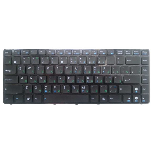 Клавиатура для ноутбука Asus K42, N43, N82, U31, U35, U41, UL30 Black Чёрная (K42-US, MB302-001, 04GN0N1KRU00-2, 04GN0N1KRU00-3)