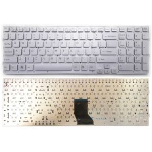 Клавиатура для ноутбука Sony Vaio VPC-CB, VPCCB, VPC-CB17 Silver Серебро, без рамки, буквы – АНГЛИЙСКИЕ (148955161, 9Z.N6CBF.101)