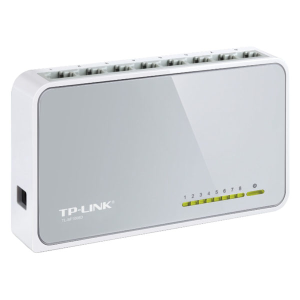 Коммутатор TP-LINK TL-SF1008D 8-port 10/100M Desktop Switch, SNMP, Plastic case