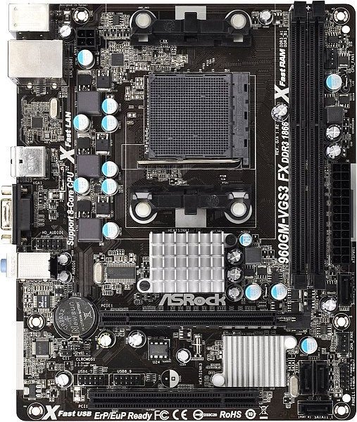 Asrock 960gm vgs3 fx нет изображения