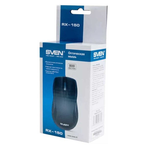 Мышь USB Sven RX-150 Black Черная
