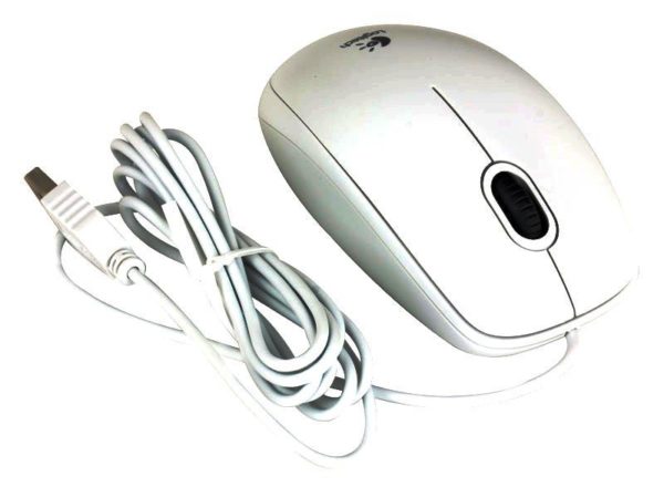 Мышь USB Logitech B100 White