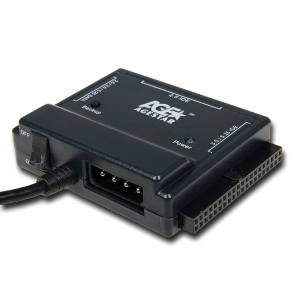 Универсальный переходник AGESTAR FUBCP USB 2.0 на все IDE+SATA 2.5" и 3.5" дисков Чёрный