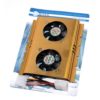 cooler for HDD 5bites FHDD DUAL 2xFAN50 4Pin Molex Gold