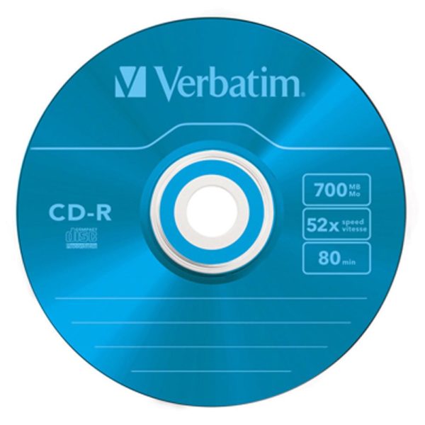 Диск CD-R Verbatim 700Мб 80 min 52x Data Life+ Slim Printable