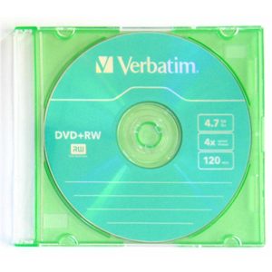 Диск DVD+RW 4,7 Gb 4x Slim Verbatim Color