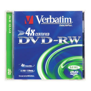 Диск DVD-RW VERBATIM 4,7 Gb 4x BOX J/B (43285/43486)