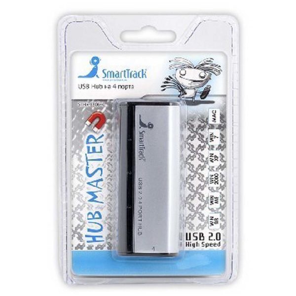 HUB USB 2.0 4-port SmartBuy HabMaster Black (STHA-6806-K) Черный