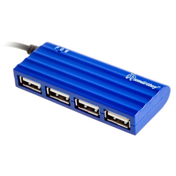 HUB USB 2.0 4-port SmartBuy HabMaster Blue (SBHA-6810-B) Голубой