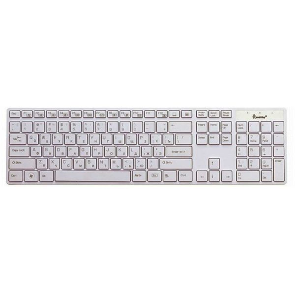 Клавиатура USB SmartBuy 204 Slim Мультимeдийная/ Белая (SBK-204US-W)