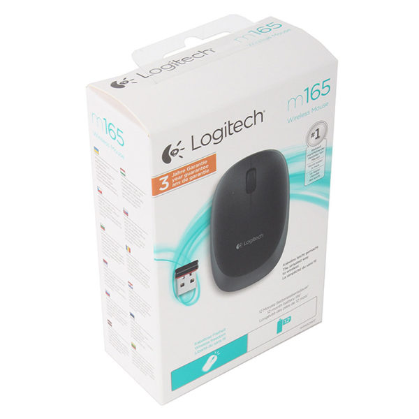 Мышь USB Logitech M165 беспроводная Black