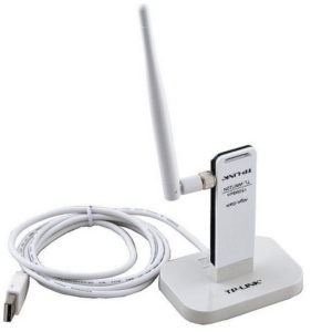 Адаптер Wi-Fi беспроводной USB TP-LINK TL-WN722NC 802.11n 150 Мбит/с, MIMO, Подставка-удлинитель, 1 х Съёмная антенна 4dBi, USB 2.0 Белый