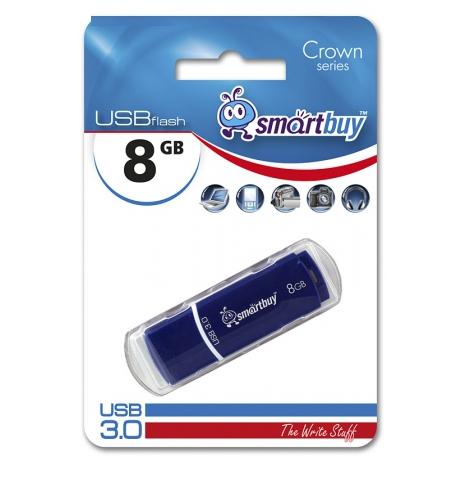 Адаптер Flash 8 Gb USB 3.0 Smart Buy Crown Blue