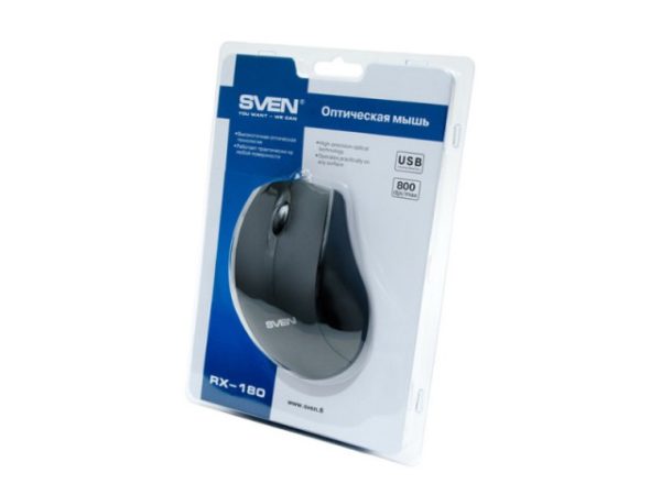 Мышь USB Sven RX-180 Black/Silver