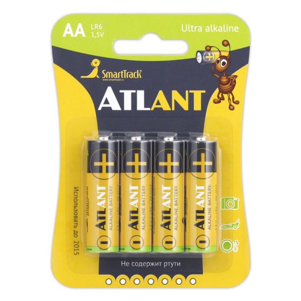 Батарея AA Smartbuy Atlant Алкалиновая LR6-4SB (4 шт в упаковке)