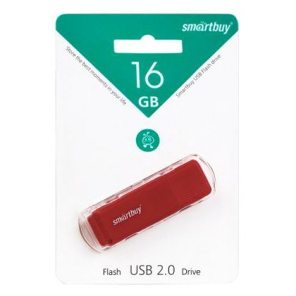 Адаптер Flash 16 Gb USB 2.0 SmartBuy Dock Red Красный (SB16GBDK-R)