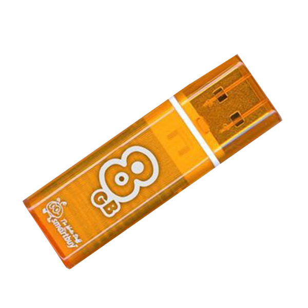 Адаптер Flash 8 Gb USB 2.0 SmartBuy Glossy series Orange Оранжевый