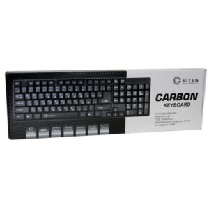 Клавиатура USB 5bites Carbon KB-100 Black Компактная, 102 кнопки, Чёрная