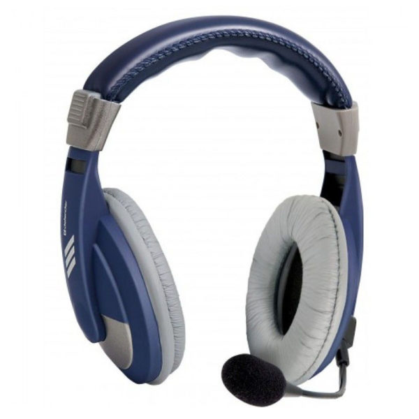 Гарнитура DEFENDER стерео Gryphon HN-750 Регулятор громкости, кабель 2 метра, Blue Синие