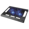 Охлаждающая подставка для ноутбука Crown CMLS-937 Black (размер 350х290х45мм, 2xFAN120 Blue LED, 1200rpm, 25dBA, 47CFM, upto 15.6") Чёрный
