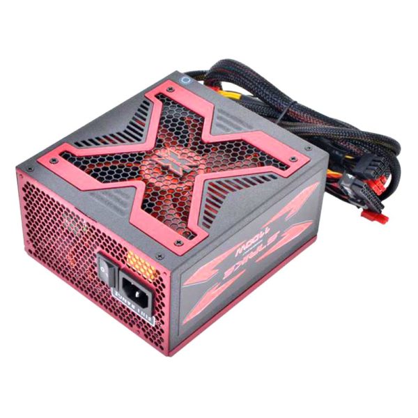 Блок питания ATX AEROCOOL Strike-X 1100W 80+ Gold (APFC, FAN139, 20+4pin, 4+4pin, 8pin, 6x6+2pin, 8xSATA, 6xIDE, +12V90A 140мм Чёрный, Красный