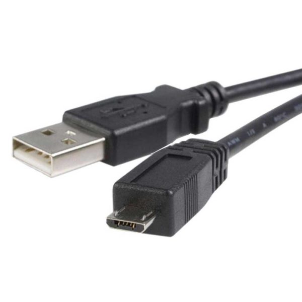 Кабель USB 2.0 Am/microBm-5P 0.5m Black Черный Экранированный