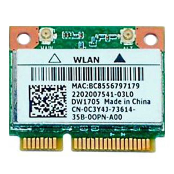 Модуль Wi-Fi + Bluetooh BT 4.0 Mini PCI-E Atheros QCWB335 DW1705 802.11b/g/n