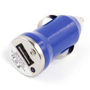 Автомобильное зарядное устройство “LP” с USB выходом 1000mAh Синее Коробка (HHT-001)