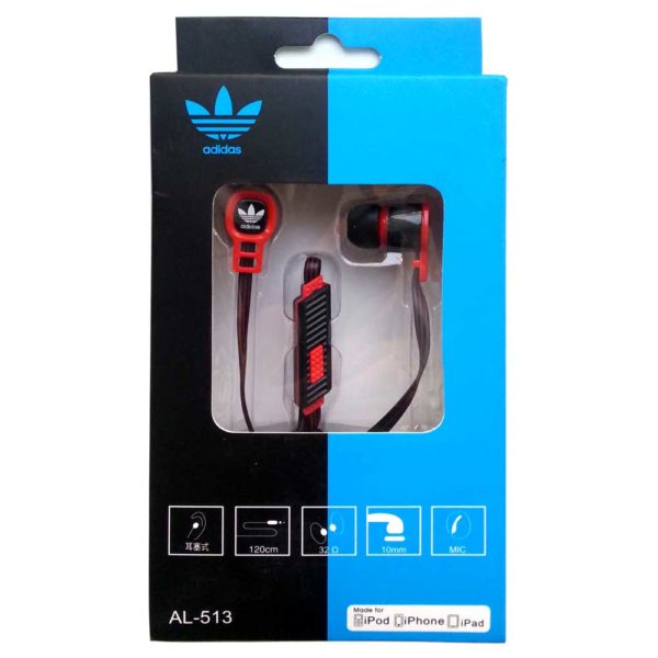 Гарнитура "Adidas" AL-513 Чёрно-красная