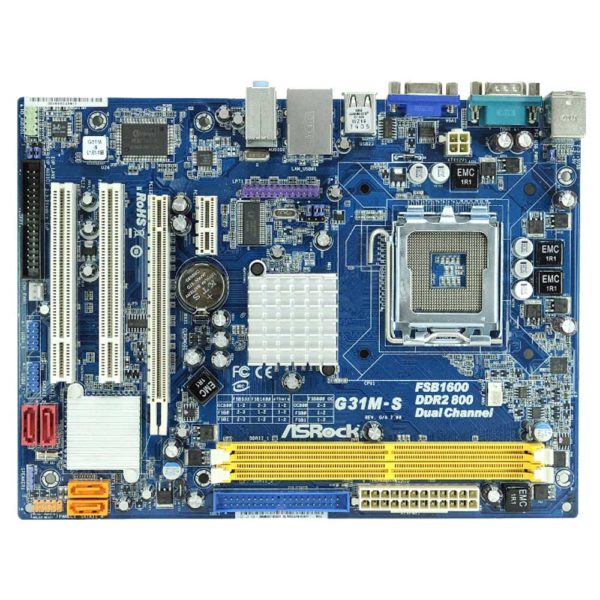 Материнская плата ASRock G31M-S 2xDDRII 1xPCI-E AUDIO 6CH 5.1 4xSATA IDE LAN LGA775