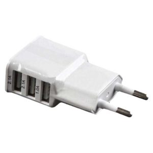 Сетевое зарядное устройство “LP” с 3-мя USB-выходами 3.1А Белое/коробка (LPTC3A3U)