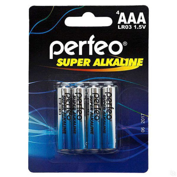 Батарея AAA LR03-4BL Perfeo Super Alkaline (4 шт в упаковке)