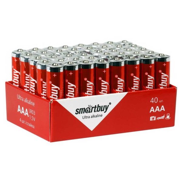 Батарея AAA SmartBuy Алкалиновая LR03-40B (40 шт в упаковке)