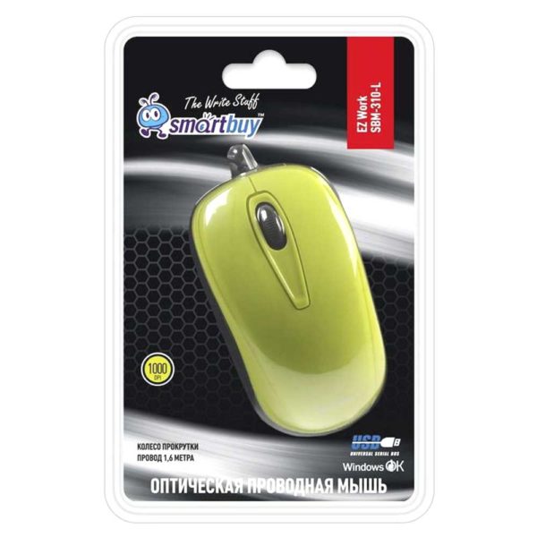 Мышь USB SmartBuy 310 Yellow Жёлтая (SBM-310-L)