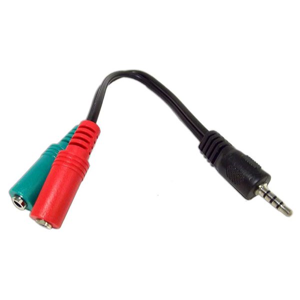 Переходник Аудио Jack 3.5 4-pin -> Jack 3.5 стерео (колонки, наушники) +3.5 микрофон моно 0.2 метра (Gembird CCA-417)