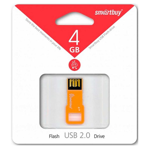 Адаптер Flash 4 Gb USB2.0 Smartbuy BIZ Orange оранжевый