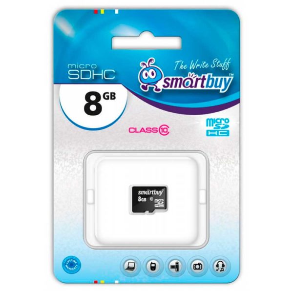 Карта памяти SmartBuy 8 Gb (MicroSD) Class 10 без адаптера SD