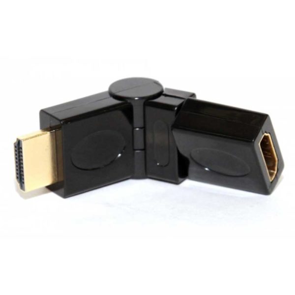 Переходник HDMI M (19 male) - HDMI F (19 female) 360°, Ver1.4b, 24GOLD (5bites HH1004G)