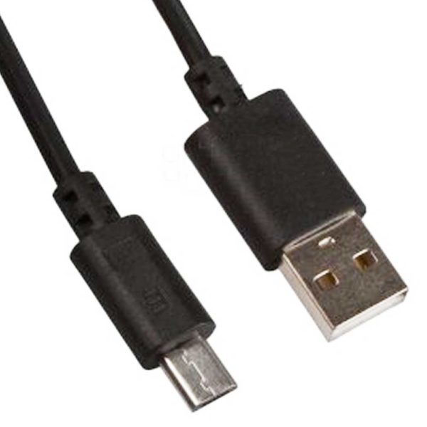 Кабель USB 2.0 «LP» Am/microBm 1 метр Чёрный, Европакет (0L-00000321)