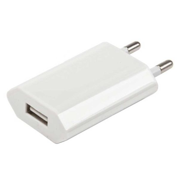 Сетевое зарядное устройство с USB выходом 1А (A1388/1300) White Белый/без упаковки