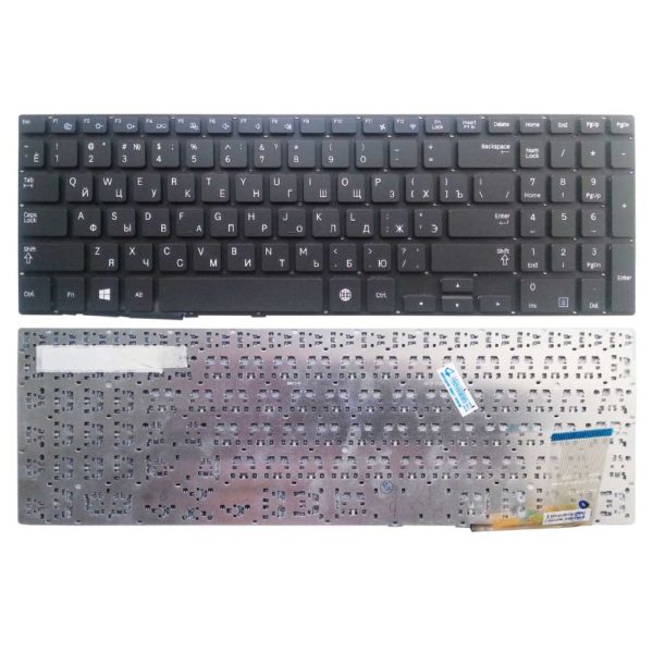 Клавиатура для ноутбука Samsung 370R5E Black Чёрная без рамки (SG-58720-XAA, BA59-03682C)