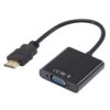 Переходник-кабель, конвертер HDMI (M) - VGA (15F), D-SUB Black Черный