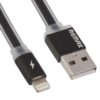 Дата-кабель USB «REMAX» Apple 8-pin плоский с золотым коннектором 1 метр Black Черный Коробка (0L-00027215, RE-005i)
