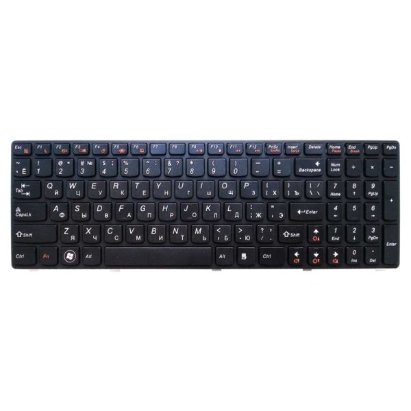 Клавиатура для ноутбука Lenovo G570, G770, G780, B590, B580, V580 Black Чёрная (MB340-009, B570-US)