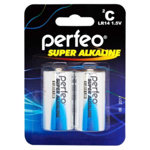 Батарея C Perfeo LR14-2BL Super Alkaline LR14 , 2 штуки в блистере (PF LR14/2BL)