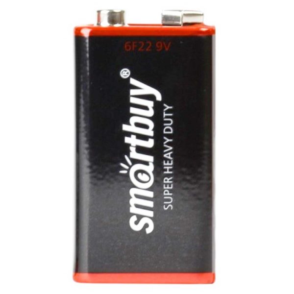 Батарея SmartBuy 6F22-1S Крона, Солевая, 1 штука в плёнке (SBBZ-9V01S)