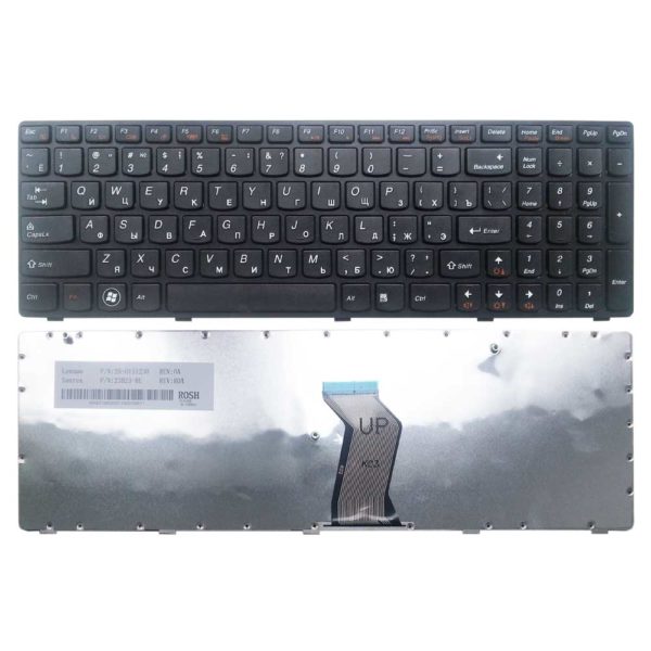 Клавиатура для ноутбука Lenovo G580, G585, G780, V580, Z580, Z585, Z780 Black Чёрная (25-0151230, 23B23-RU)