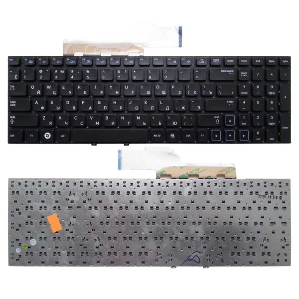 Клавиатура для ноутбука Samsung NP300E5A, NP300E5C, NP300E5Z, NP300V5A, NP305V5A, NP300V5Z, NP305E5A, NP305V5A Без рамки, Black Чёрная (OEM)