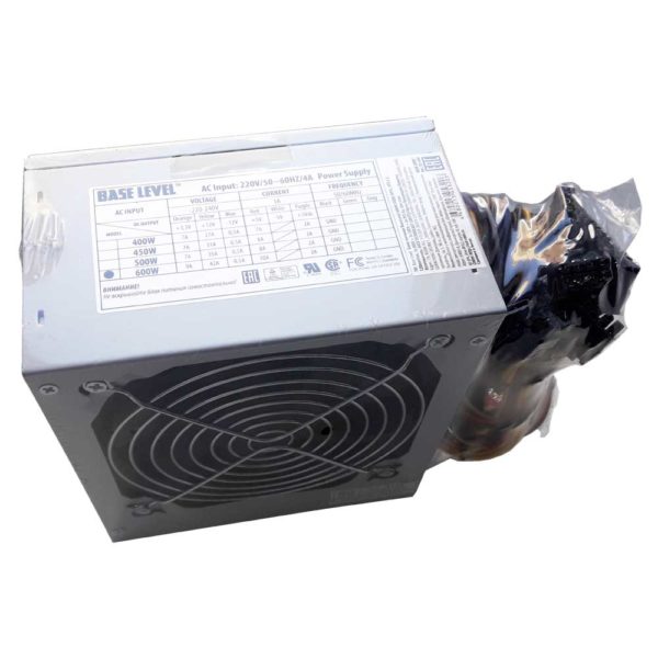 Блок питания BaseLevel 600W APFC, ATX 2.3, 120 мм Fan, 3xHDD + 3xSATA + 2xPCI-Ex (OEM)